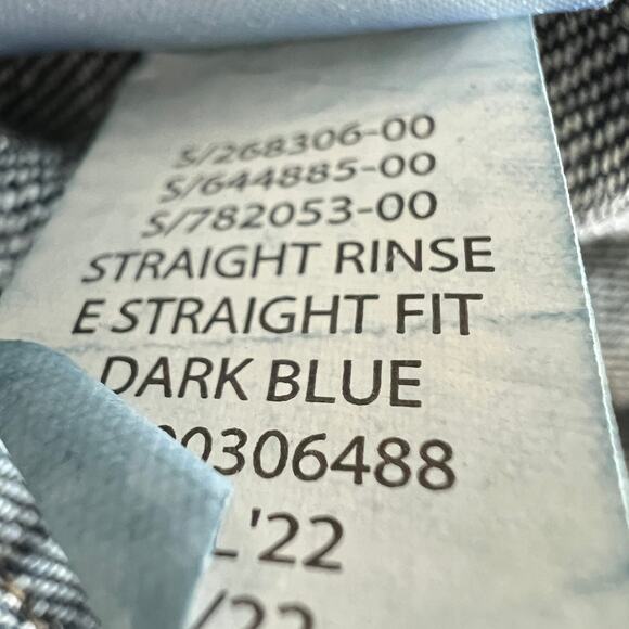 Gap Straight Fit Low Rise Jeans Men's 29x32 Dark Wash Cotton - Picture 7 of 7